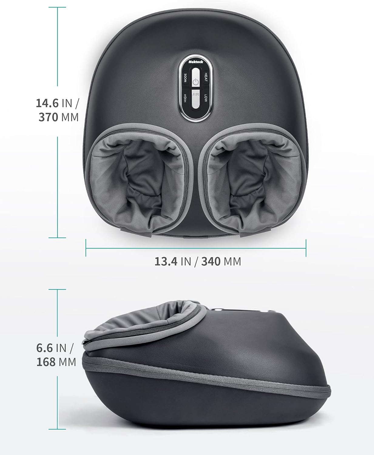 Shiatsu Foot Massager with Heat, Deep Kneading Therapy Air Compression, Feet Massage Improve Blood Circulation Foot Wellness Soothing Pain Relief, Relax for Home Office Use