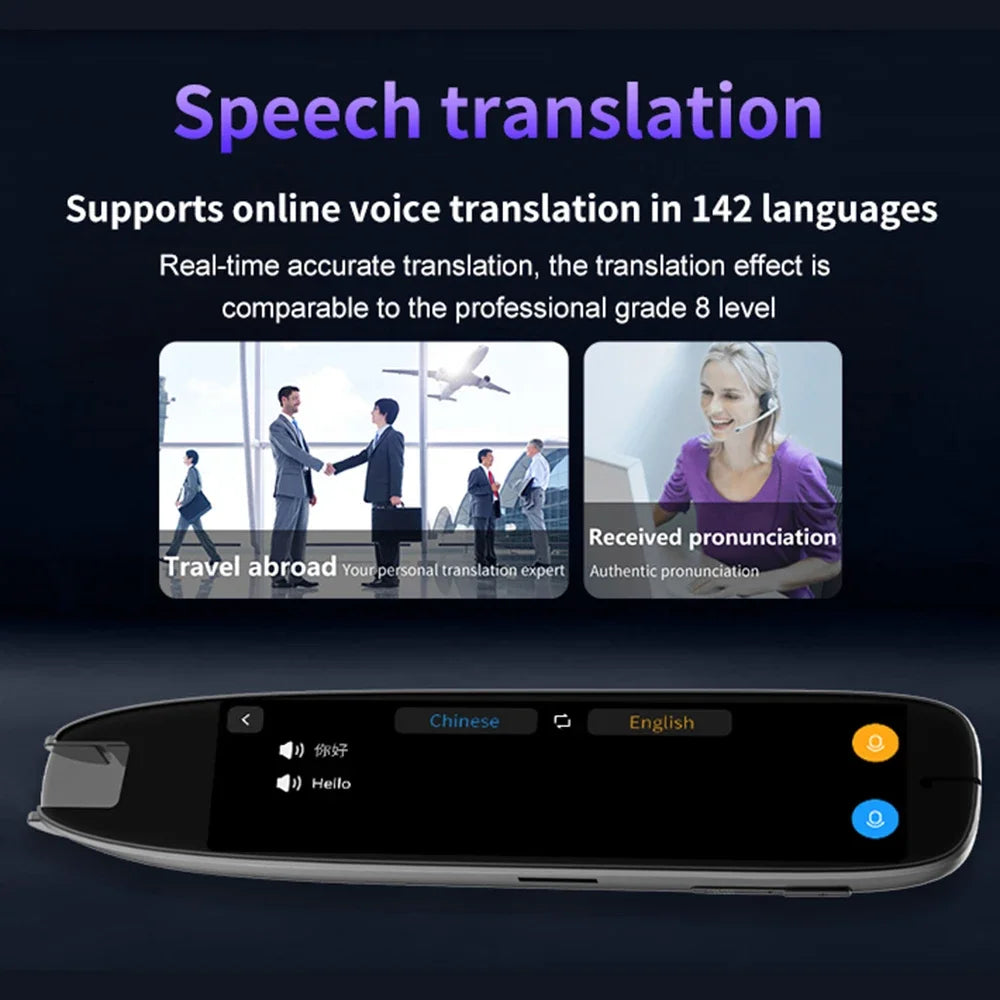 S65Pro Dictionary Translation Pen Scan Reader Device Text Scanning Reading Translator Wifi/Bt Connection Online Photo Translate