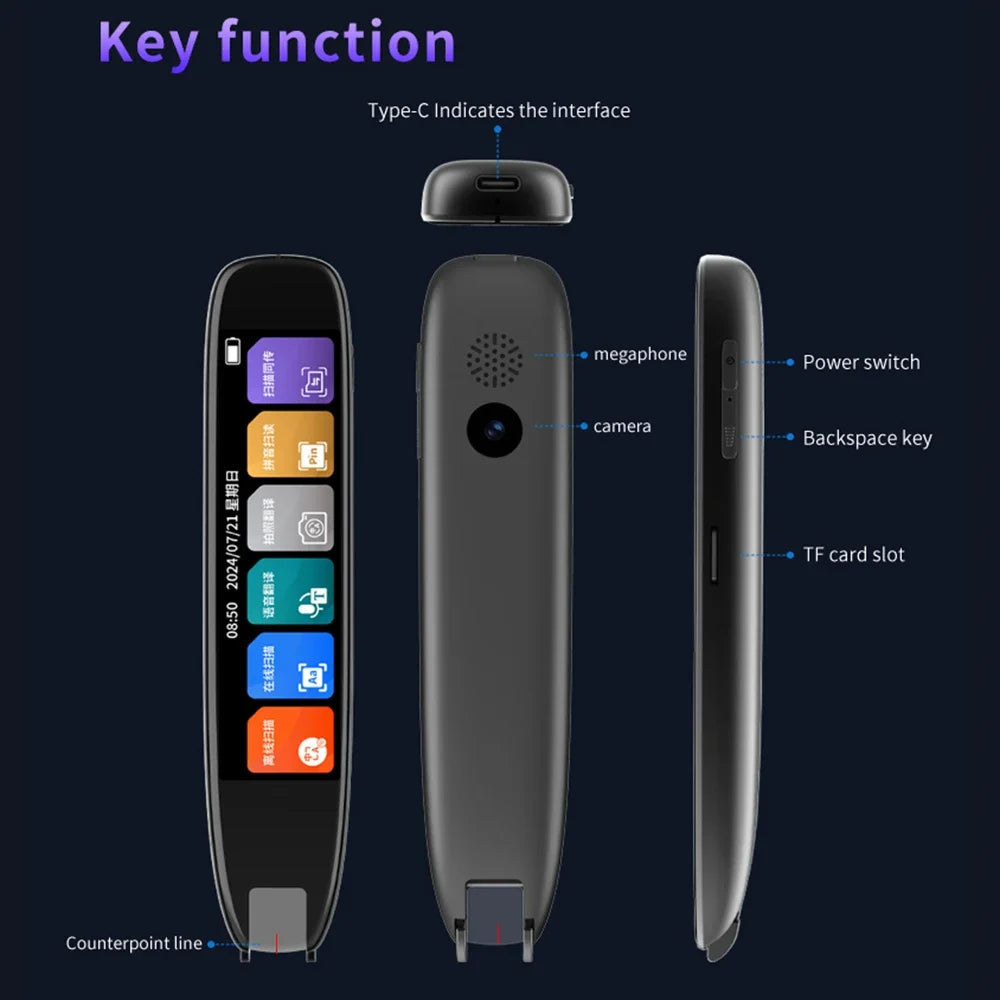 S65Pro Dictionary Translation Pen Scan Reader Device Text Scanning Reading Translator Wifi/Bt Connection Online Photo Translate