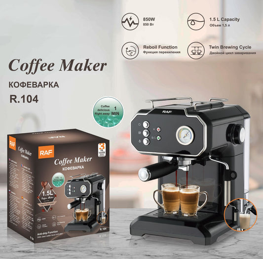 Household Small Semi-Automatic High Pressure Steam Milk Froth Coffee Machine